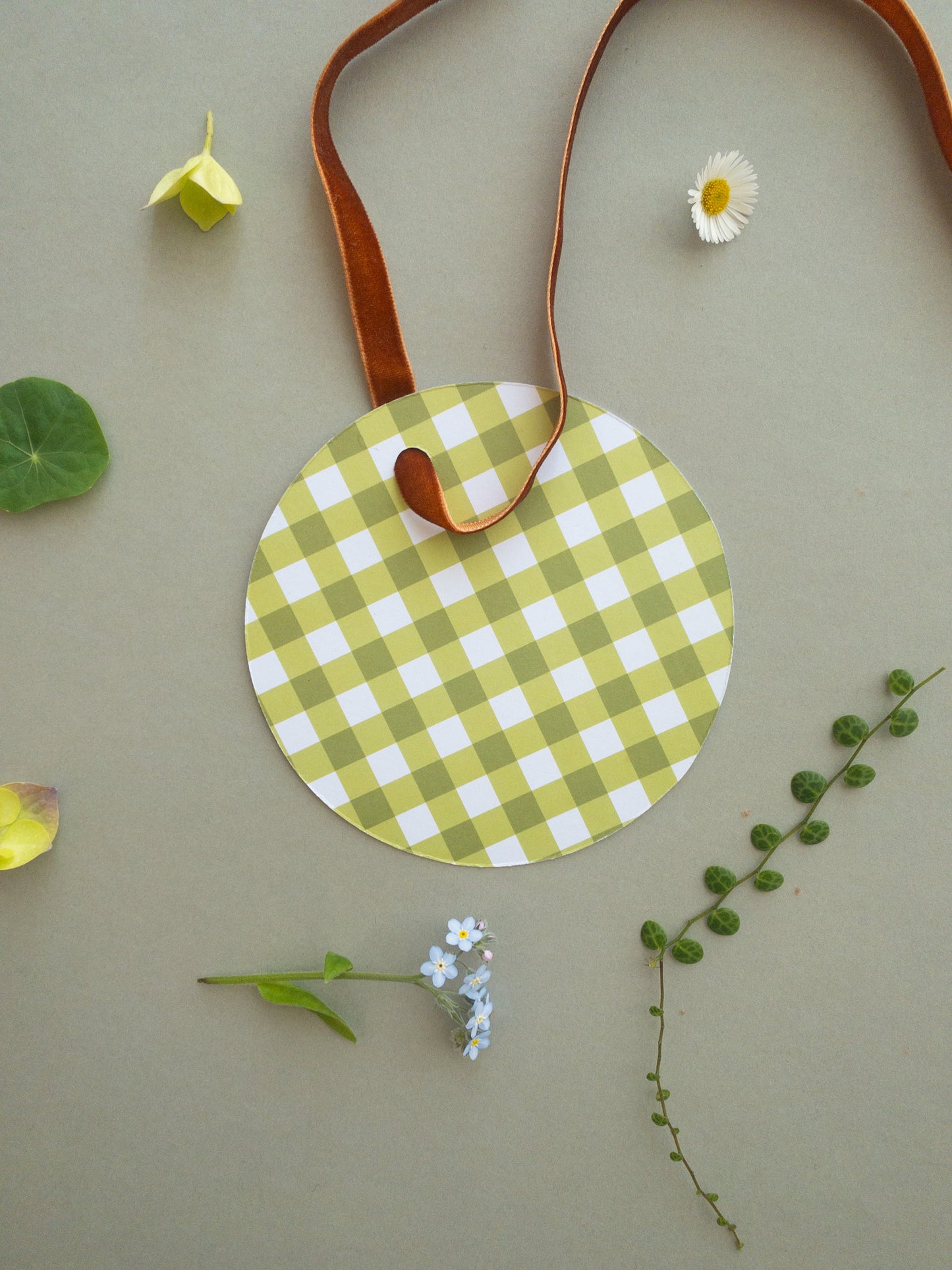 Green Gingham Gift Tags