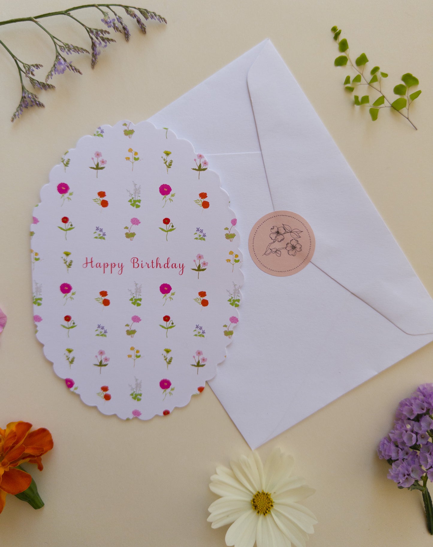 Petite Florals Birthday Card
