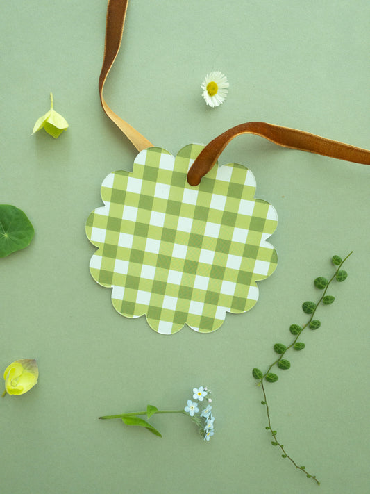 Green Gingham Gift Tags