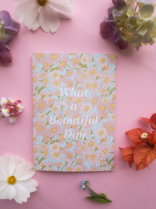 ‘What a beautiful day’ card.